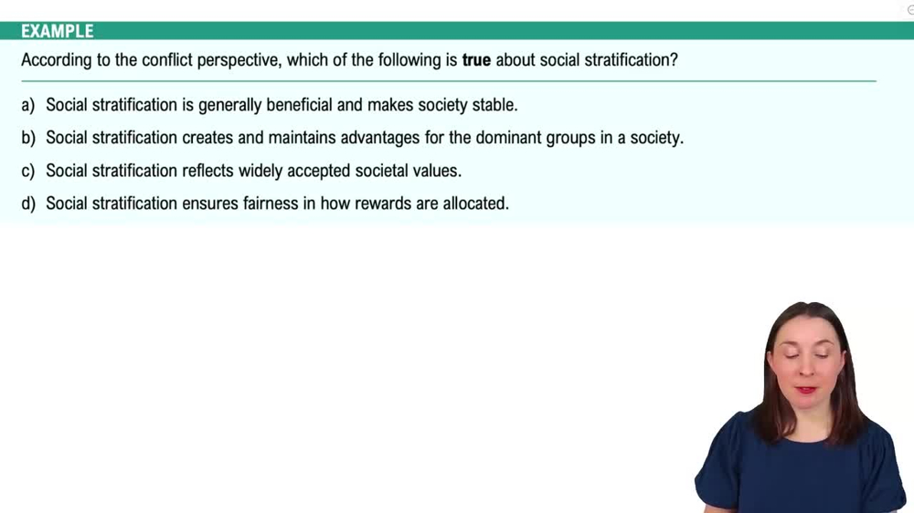 Theoretical Perspectives of Stratification Example 2