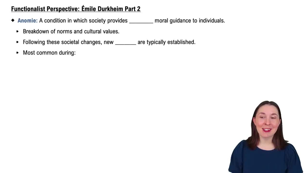 Functionalist Perspective: Emile Durkheim Part 2