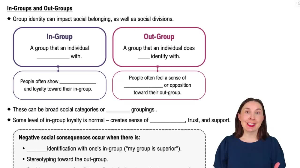 In-Groups and Out-Groups