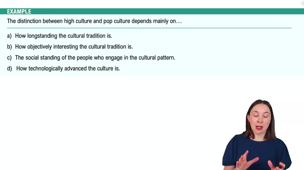 Categories of Culture Example 1
