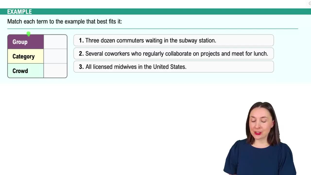 Types of Groups Example 1