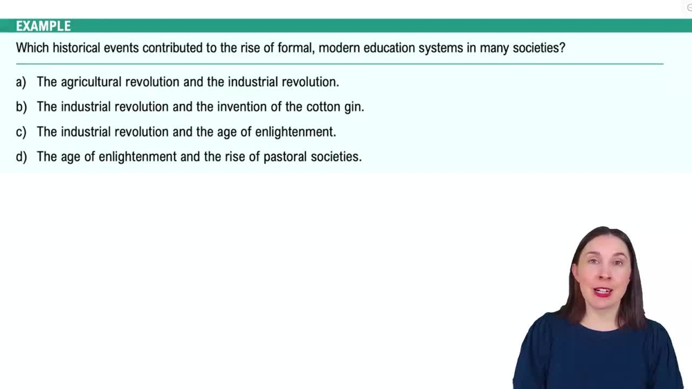 History of Education in the U.S. Example 1