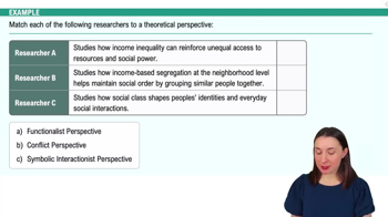 Theoretical Perspectives of Stratification Example 4