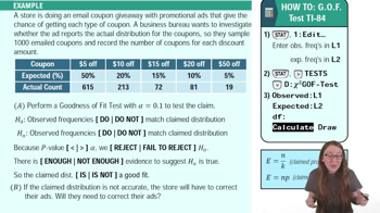 Goodness of Fit Test Using a TI-84 Example 2