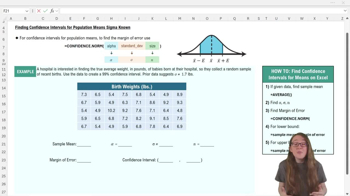 Finding Confidence Intervals for Means (Sigma Known)