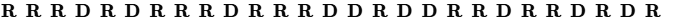 Sequence of political party affiliations: R R R D R D R R R D D R D D R D R D R.