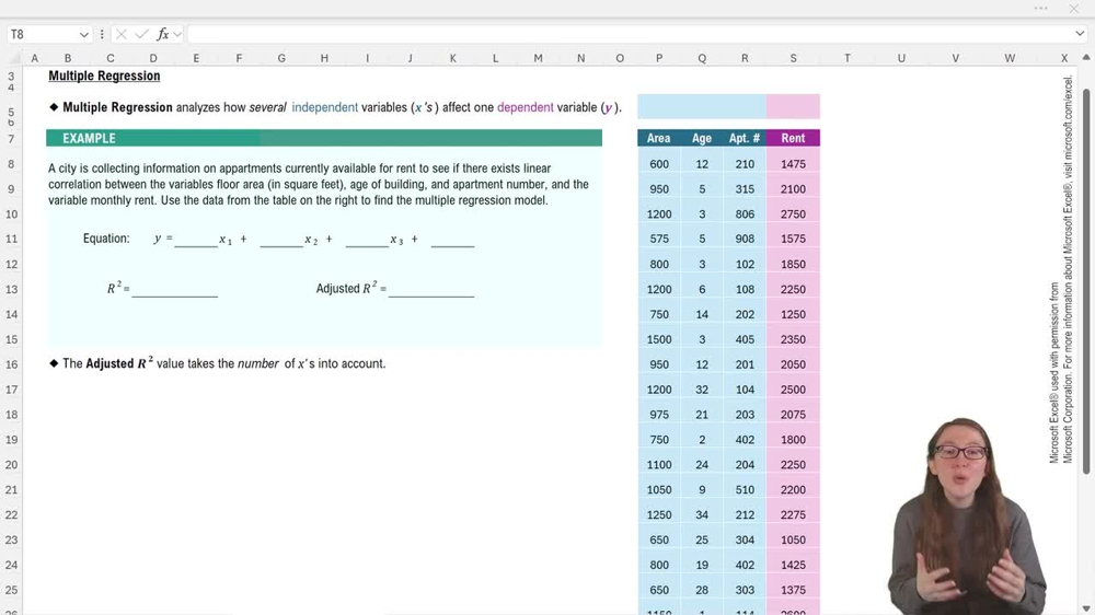 Multiple Regression - Excel