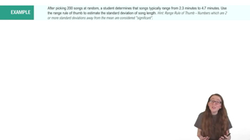 Empirical Rule of Standard Deviation and Range Rule of Thumb Example 2