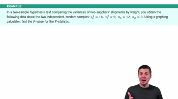The F-Distribution Example 1