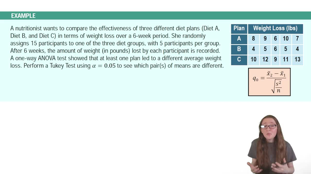 Tukey Test Example 1