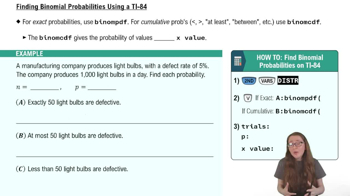 Finding Binomial Probabilities Using TI-84