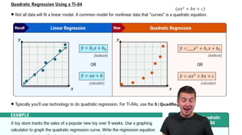 Quadratic Regression Using TI-84