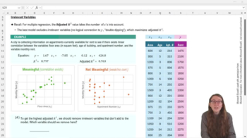 Irrelevant Variables - Excel