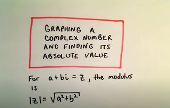 Complex Numbers: Graphing and Finding the Modulus, Ex 1