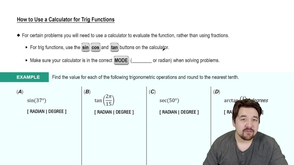 How to Use a Calculator for Trig Functions