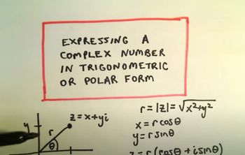 Expressing a Complex Number in Trigonometric or Polar Form, Ex 1