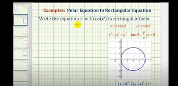 Find the Rectangular Equation of a Circle from a Polar Equation