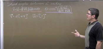 Dot Product & Angle Between Vectors