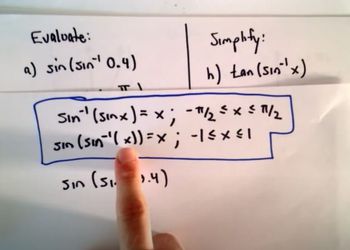 Inverse Trigonometric Functions, Part 2 (Evaluating Inverse Trig Functions)