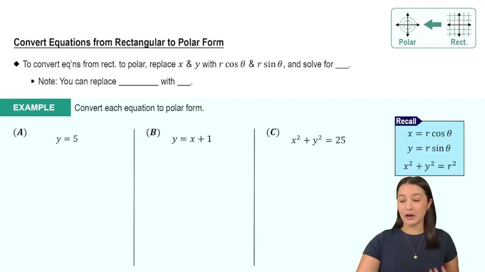 Convert Equations from Rectangular to Polar