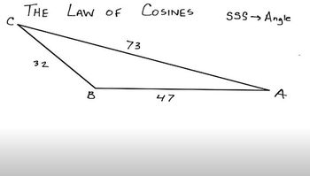 Using the Law of Cosines (SSS) to find an angle
