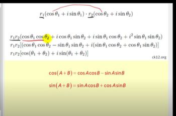 The Product and Quotient of Complex Numbers in Trigonometric Form