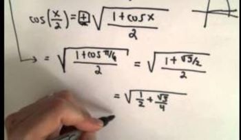 Trigonometric Identities to Evaluate Expressions - Part 2 of 2 (Half Angle Identity)