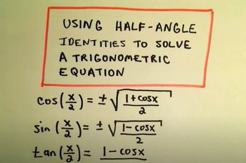 Half Angle Identities to Evaluate Trigonometric Expressions, Example 2
