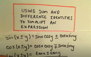 Sum and Difference Identities to Simplify an Expression, Example 3