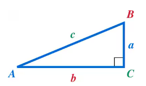 Right triangle ABC with right angle at C, sides a=5, b=12, c unknown; find c and trig functions for angle B.