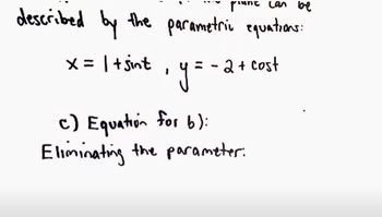 Intro to Parametric Curves, Another Example