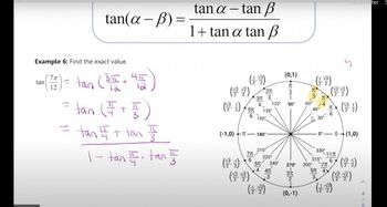 Tangent Sum & Difference Identities