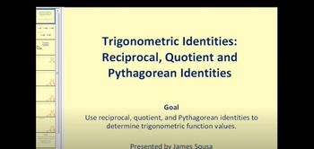 Fundamental Trigonometric Identities: Reciprocal, Quotient, and Pythagorean Identities
