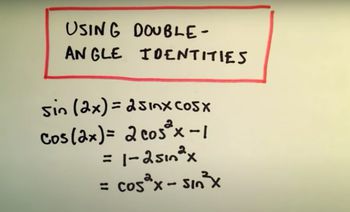 Using Double Angle Identities to Solve Equations, Example 1