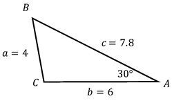 A triangle with all sides and one angle