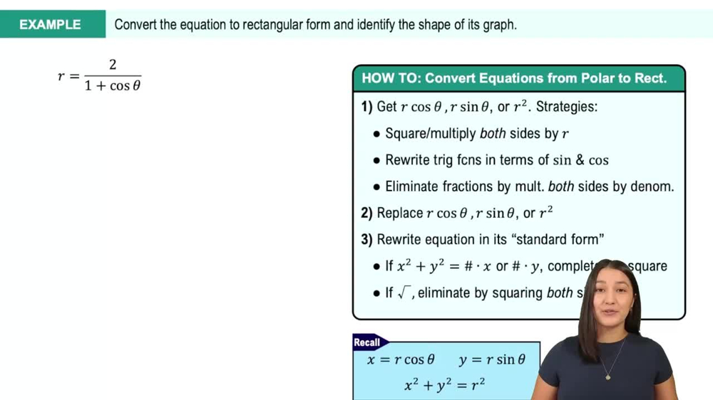 Convert Equations from Polar to Rectangular Example 2