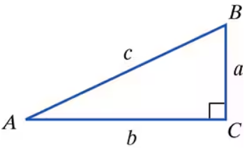 Right triangle ABC with angle B 16.8°, side b 30.5, right angle at C, sides a and c labeled.