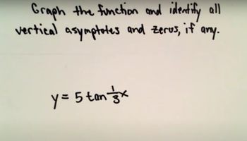 Graphing a Tangent Function - EX 2