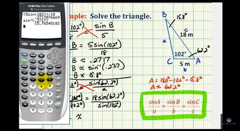 Example:  Solve a Triangle Using the Law of Sines