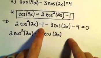 Using Double Angle Identities to Solve Equations, Example 1