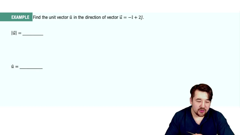 Unit Vector in the Direction of a Given Vector Example 1