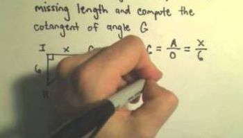 Finding Trigonometric Function Values Given One Trig Value in a Right Triangle, Ex 3