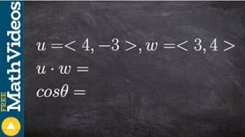 How to find the angle between two vectors and dot product