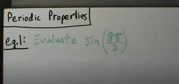 Periodic Properties - Example 1