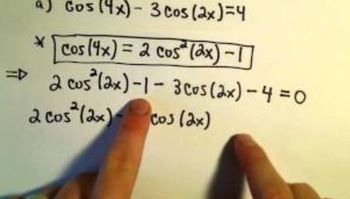 Using Double Angle Identities to Solve Equations, Example 1