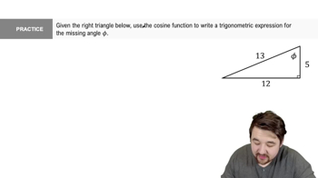 Trigonometric Functions on Right Triangles Practice 6