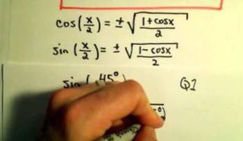 Half Angle Identities to Evaluate Trigonometric Expressions, Example 1