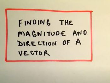 Magnitude and Direction of a Vector, Example 3