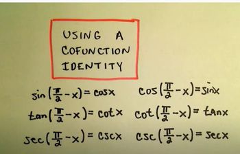 Cofunction Identities, Example 2