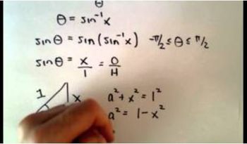 Inverse Trigonometric Functions, Part 4 (Simplify Expression Using Right Triangle)